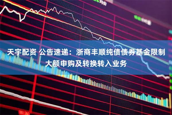 天宇配资 公告速递:浙商丰顺纯债债券基金限制大额申购及转换转入业务