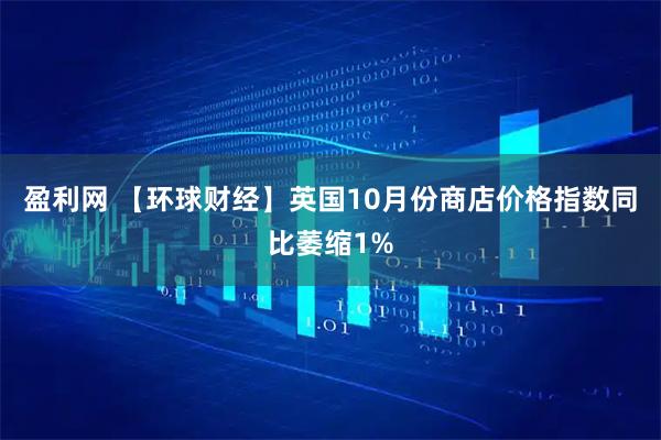 盈利网 【环球财经】英国10月份商店价格指数同比萎缩1%