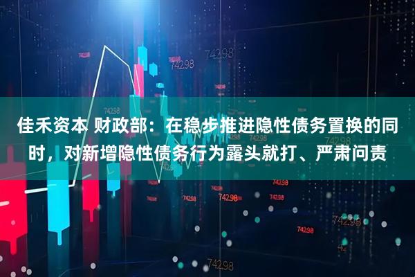 佳禾资本 财政部：在稳步推进隐性债务置换的同时，对新增隐性债务行为露头就打、严肃问责